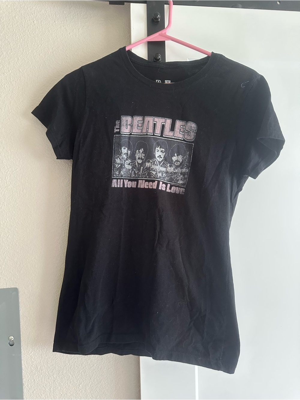 Black The Beatles Graphic women’s size small vintage top